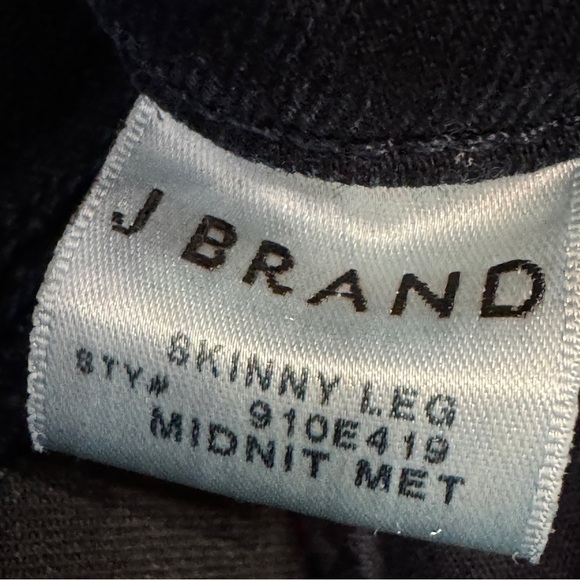 J Brand Women’s Skinny Jeans Metallic Silver Midnit Met Size 26 Stretch Denim - Picture 7 of 9